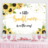 Lofaris Little Sunflower Is On The Way Baby Shower Backdrop